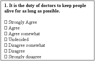 Likert Scale Example